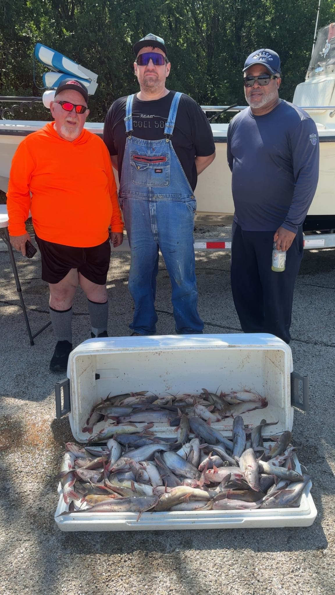 Group with their catfish haul