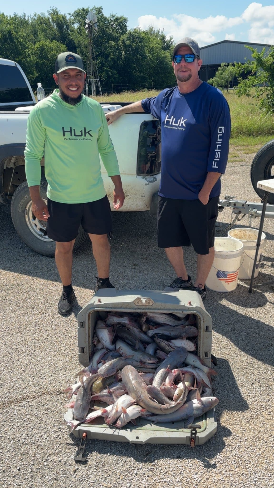 Happy anglers with their catch
